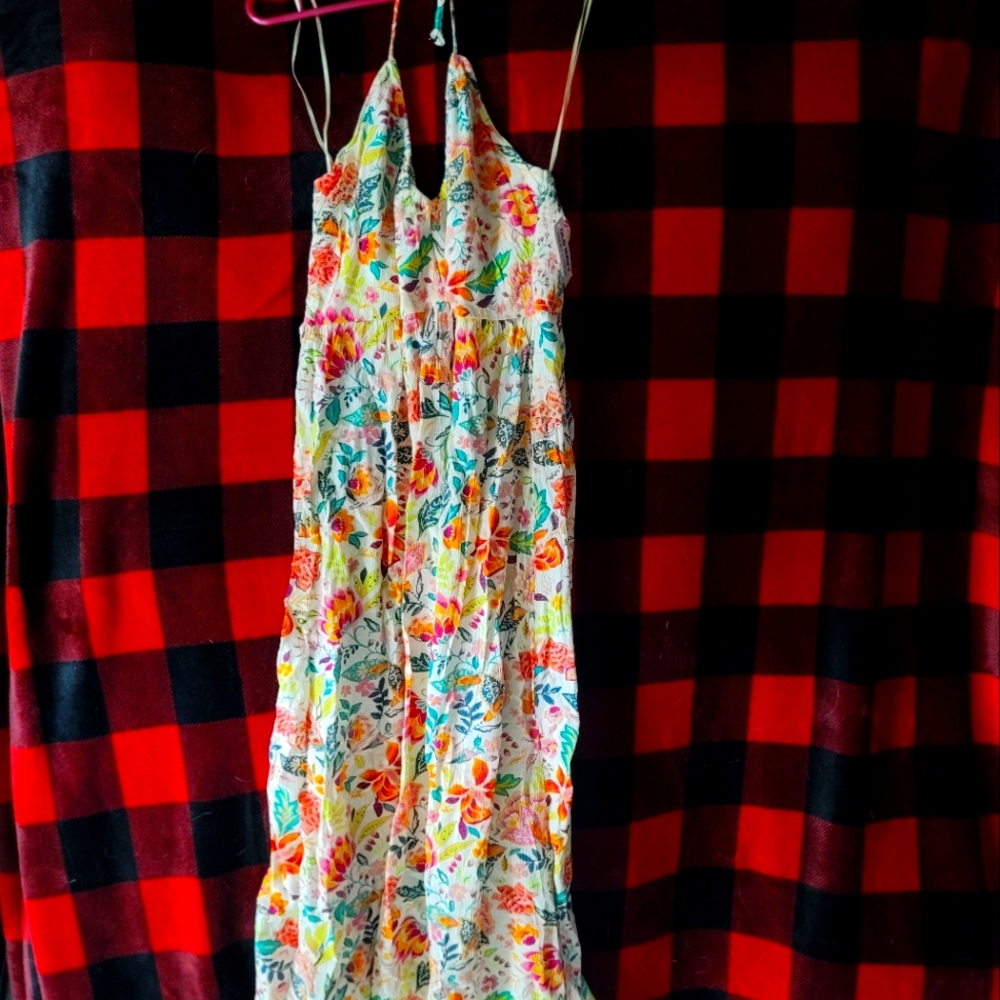Old Navy Floral Halter Maxi Dress - Medium